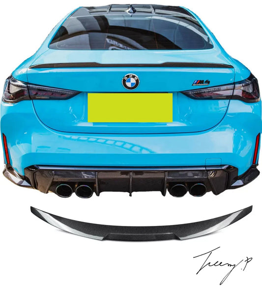 BMW 4 Series G22 G82 Rear Boot Trunk Spoiler Lip M4 Style Carbon Look (2020+)