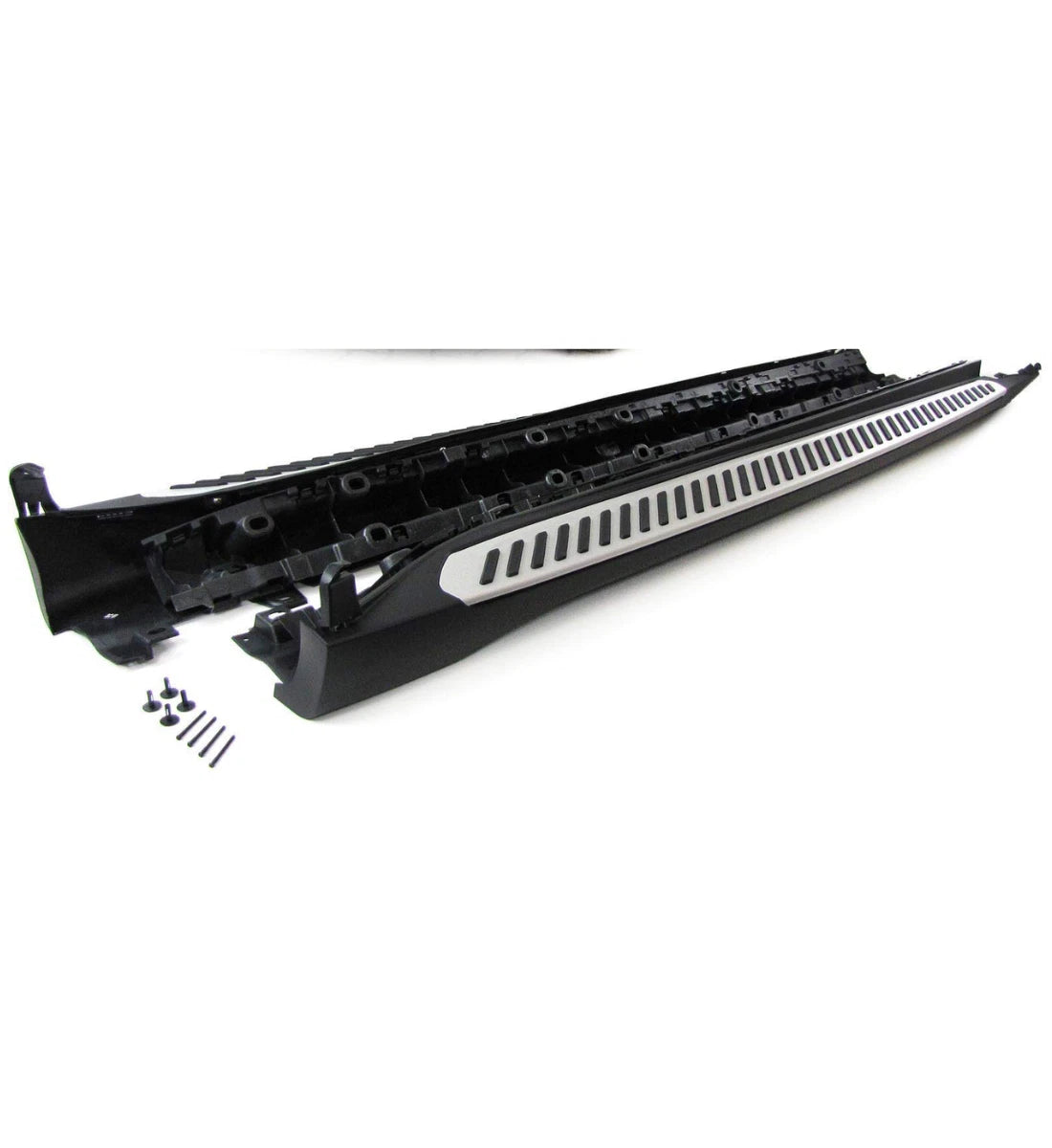 BMW X6 F16 (2015+) Aluminium Black Running Boards Side Steps Foot Rails OE Style