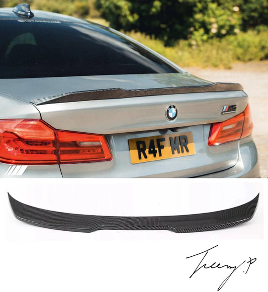 BMW 5 Series G30 M5 F90 (2016+) Rear Trunk Boot Spoiler Lip CS Style Carbon Look