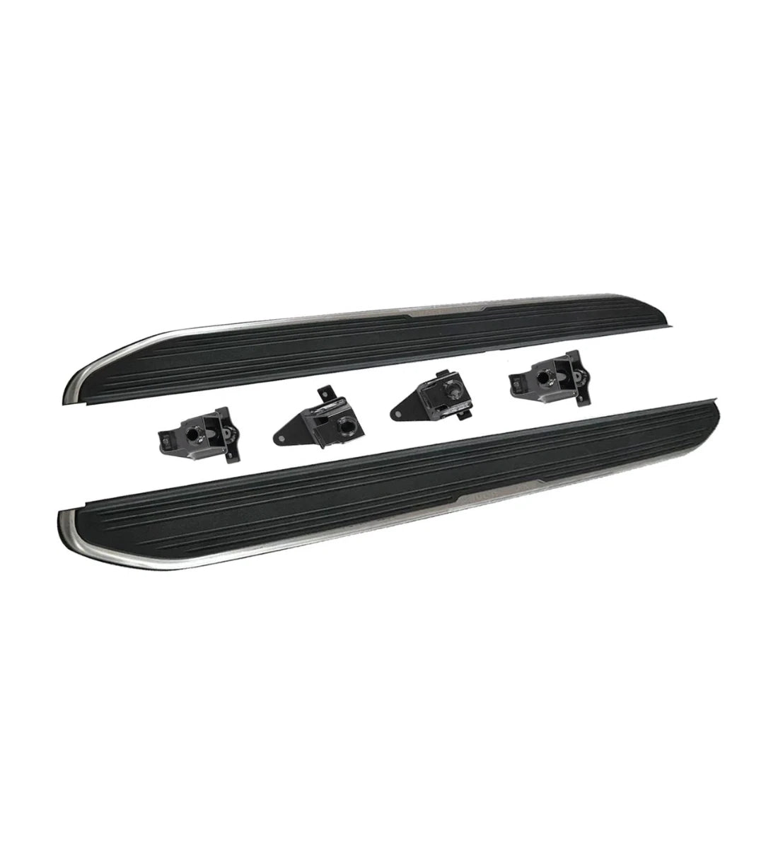 Aluminum side step running boards installed on a 2011-2018 Range Rover Evoque Dynamic (L538)