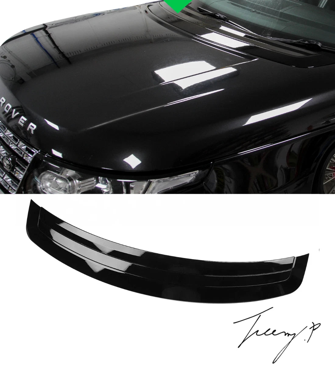 Range Rover Vogue L405 (2013-2018) Gloss Black Bonnet Hood Vent Grill Trim
