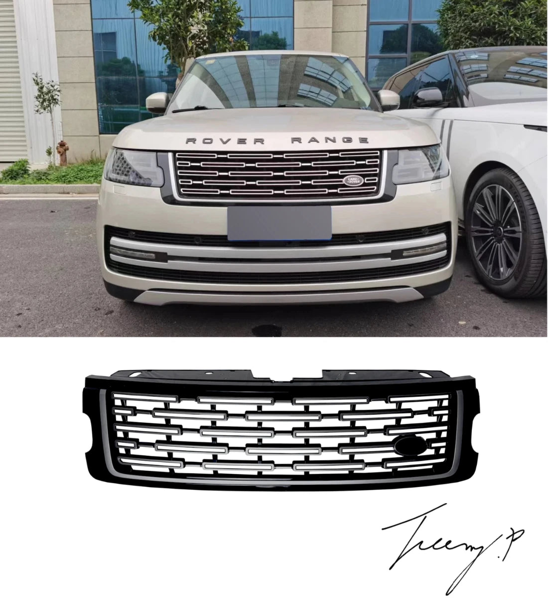 Range Rover Vogue L405 (2018-2022) Facelift 2023 Style Gloss Black Front Grille