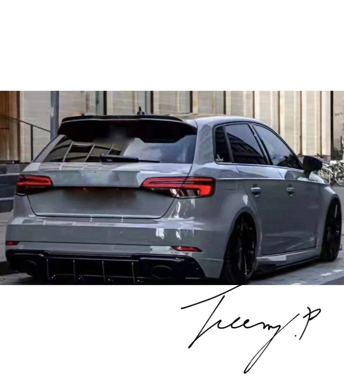 Audi A3 8V (2014-2020) Hatchback Rear Boot Roof Spoiler Wing Splitter Sport Look