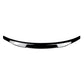 Gloss black M4-style rear boot spoiler lip installed on a 2009-2012 Audi A4 B8