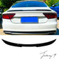 Gloss black rear boot trunk spoiler lip wing installed on a 2010-2018 Audi A7 Sedan (Sportback)