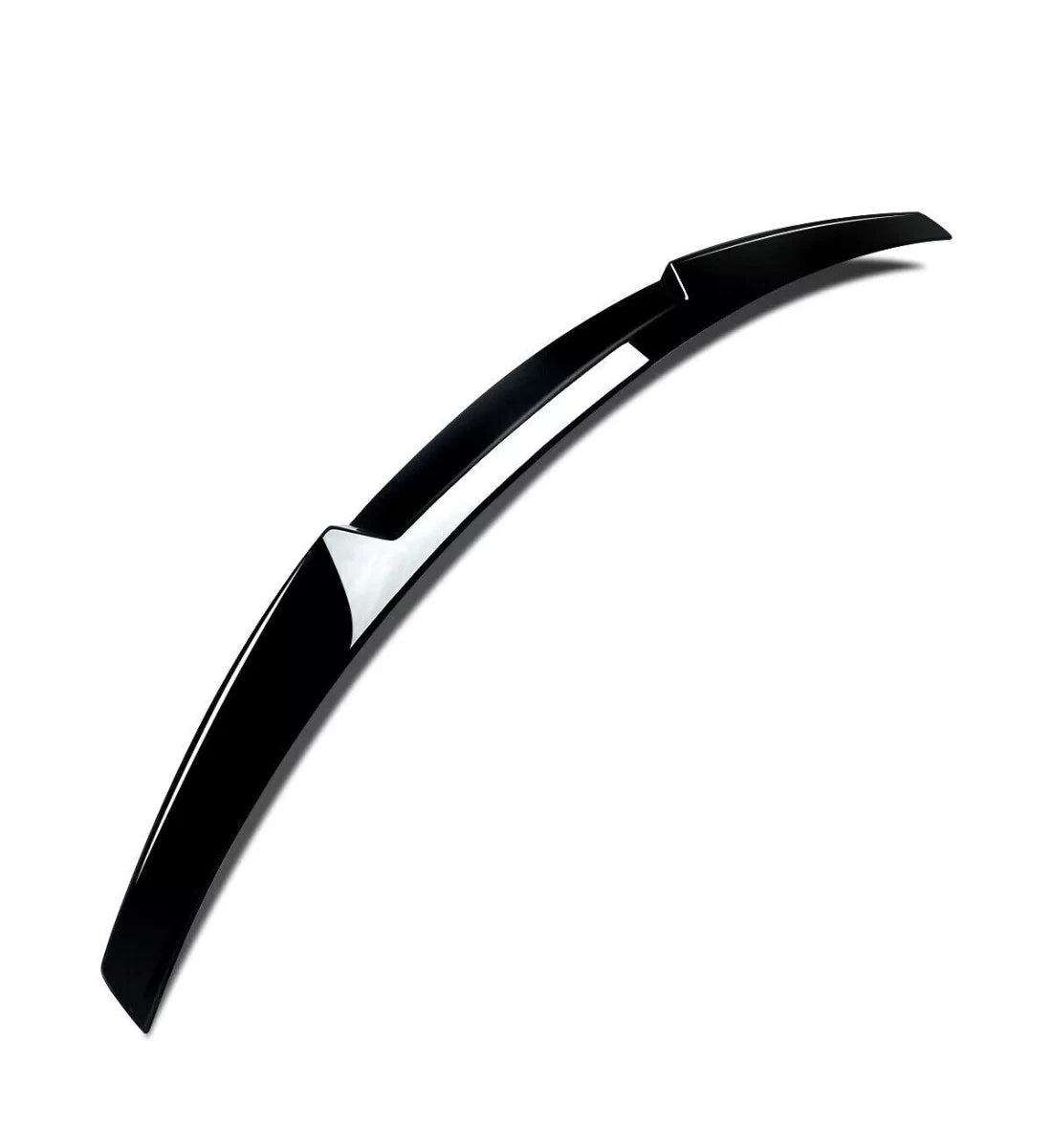 Gloss black M4-style rear boot spoiler lip installed on a 2008-2012 Audi A4 B8 Saloon (Pre-LCI)