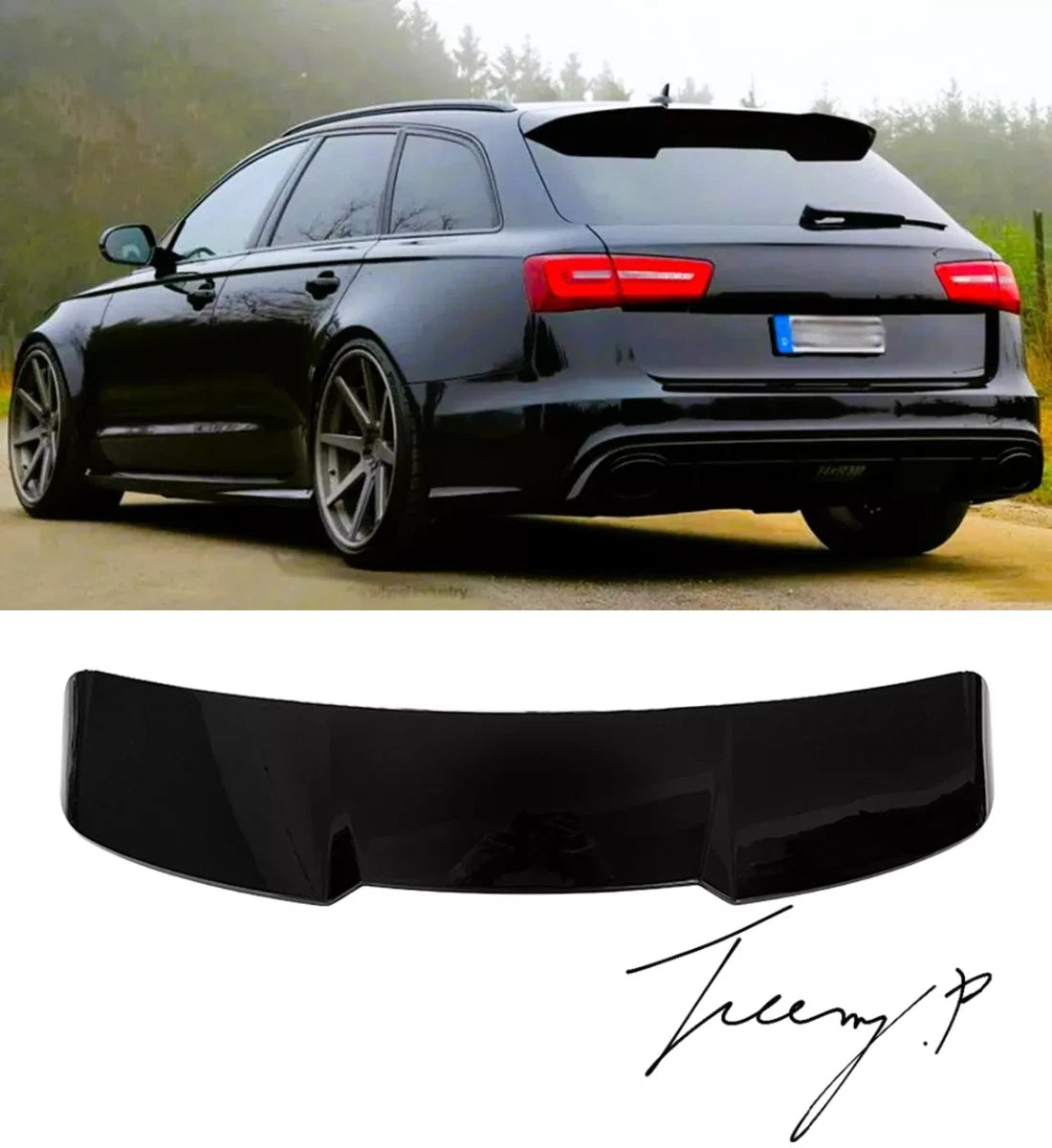 Audi A6 Avant (2011-2018) Gloss Black Rear Roof Boot Spoiler Wing