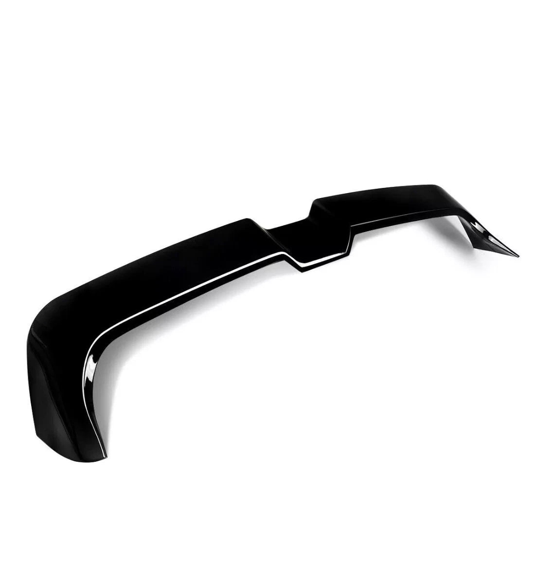 Gloss black Oettinger-style rear roof boot spoiler installed on a 2020-2026 Audi A3 8Y Hatchback
