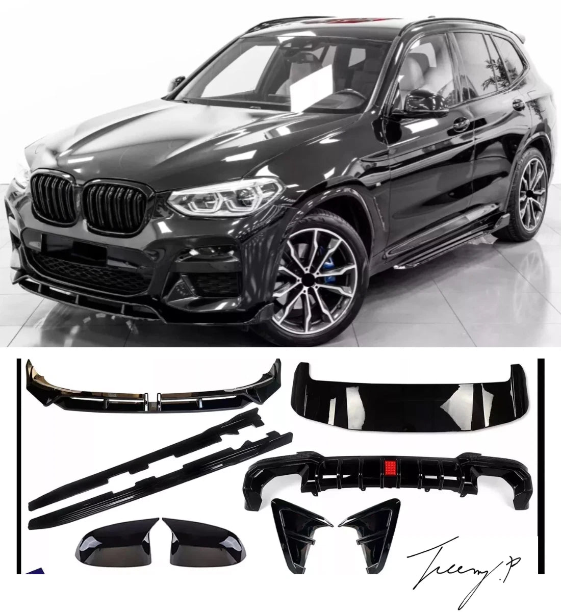 BMW X3 G01 X4 G02 X3M X4M (2018+) Body Kit Front Splitter Lip Rear Diffuser