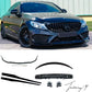 Gloss black C43 look rear diffuser, front splitter, and side skirts body kit installed on a 2016-2021 Mercedes C-Class C205 Coupe