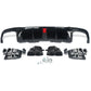 Mercedes GLE GLS W166 X166 (2015-2019) Rear Diffuser with Light & Tailpipes Black
