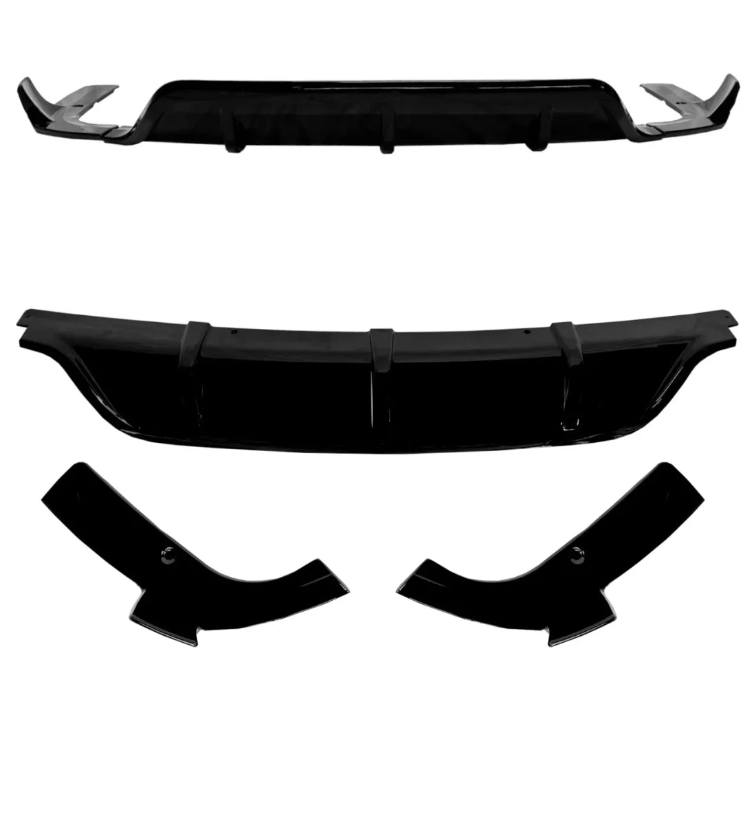 Gloss Black Aero Body Kit Splitter Diffuser Side Skirts For BMW X6 G06 2019-2025