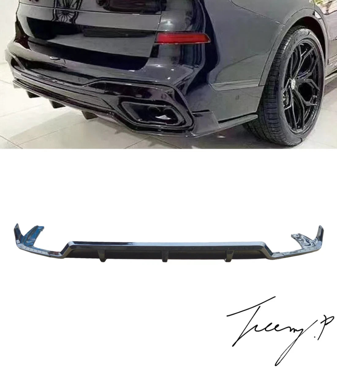 BMW X7 G07 (2019-2023) PRE-LCI Gloss Black Body Kit Front Splitter Diffuser Skirts Spoilers