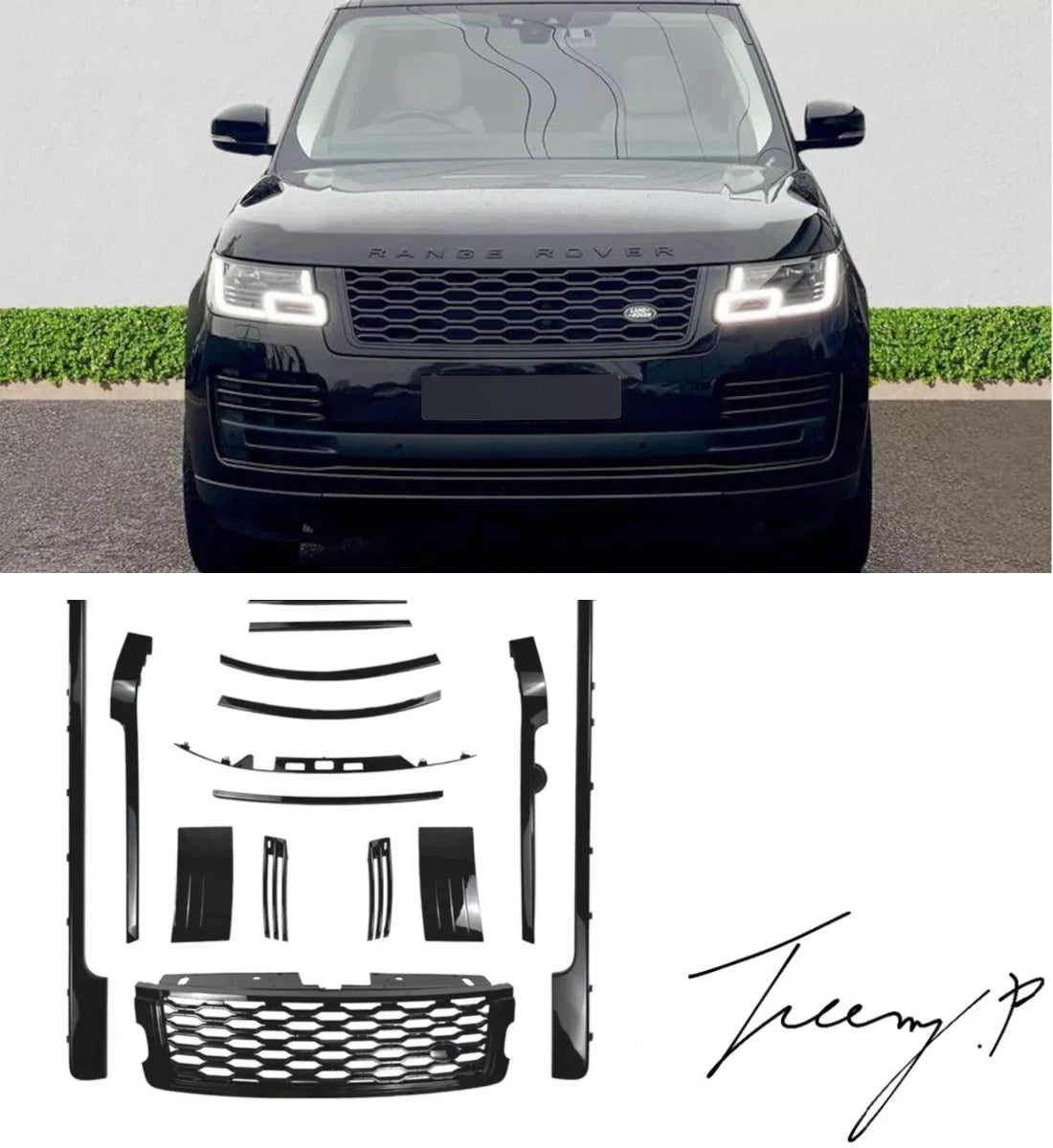 Range Rover Vogue L405 (2018+) Facelift Full Black Pack Kit Gloss Black Trim