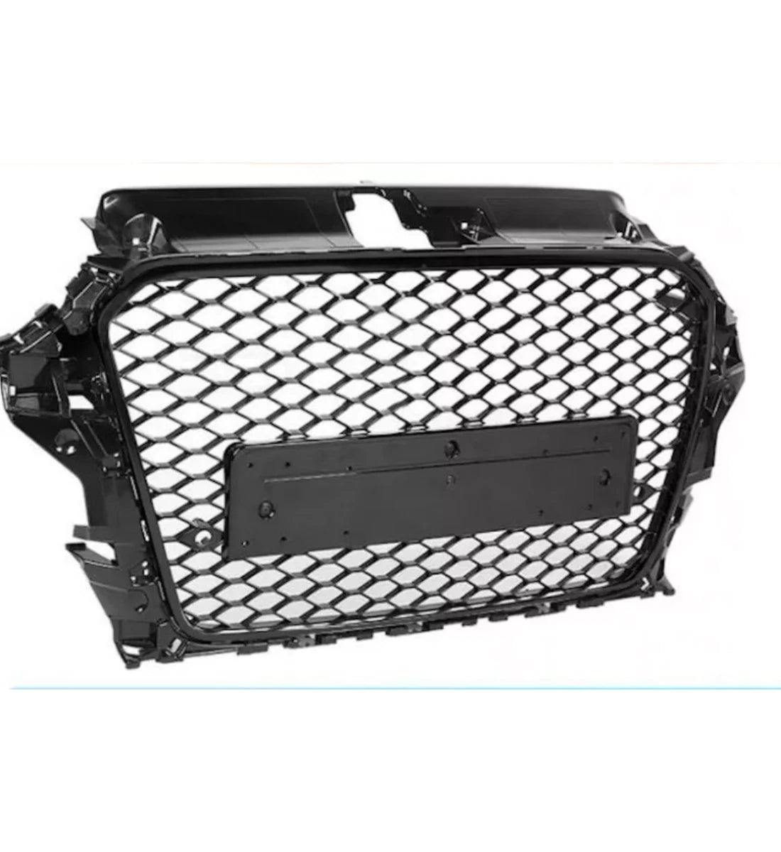 Audi A3 S3 8V (2012-2015) RS3 Style Front Grille Honeycomb Mesh Gloss Black