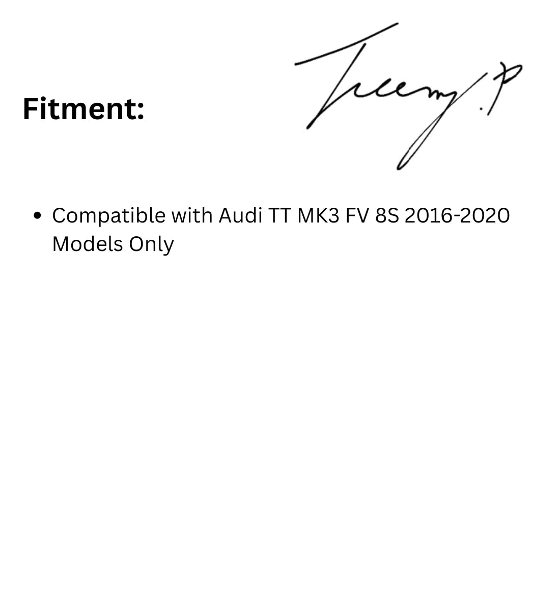 Audi TT MK3 FV 8S (2016-2020) TTRS Style Front Grille Gloss Black Honeycomb Mesh
