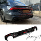 Audi A7 S7 4K8 (2019+) Rear Diffuser RS7 Look Gloss Black with Black Tips