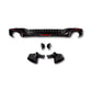 Audi A7 S7 4K8 (2019+) Rear Diffuser RS7 Look Gloss Black with Black Tips