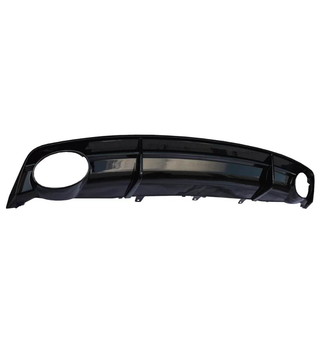 Audi A7 S-Line Facelift (2014–2017) Rear Diffuser RS7 Style Gloss Black with Silver Tips