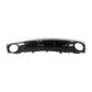 Audi A7 (2016-2018) Rear Diffuser Gloss Black RS7 Style with Black Tailpipes