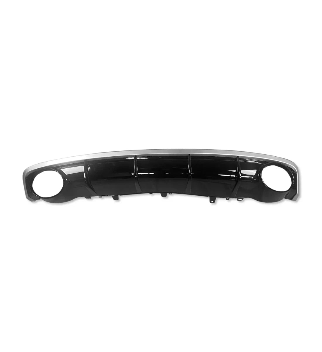 Audi A7 (2016-2018) Rear Diffuser Gloss Black RS7 Style with Black Tailpipes