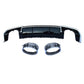 Gloss Black RS3 Style Rear Diffuser With Silver Tips For Audi A3 8V Saloon 2013-2016