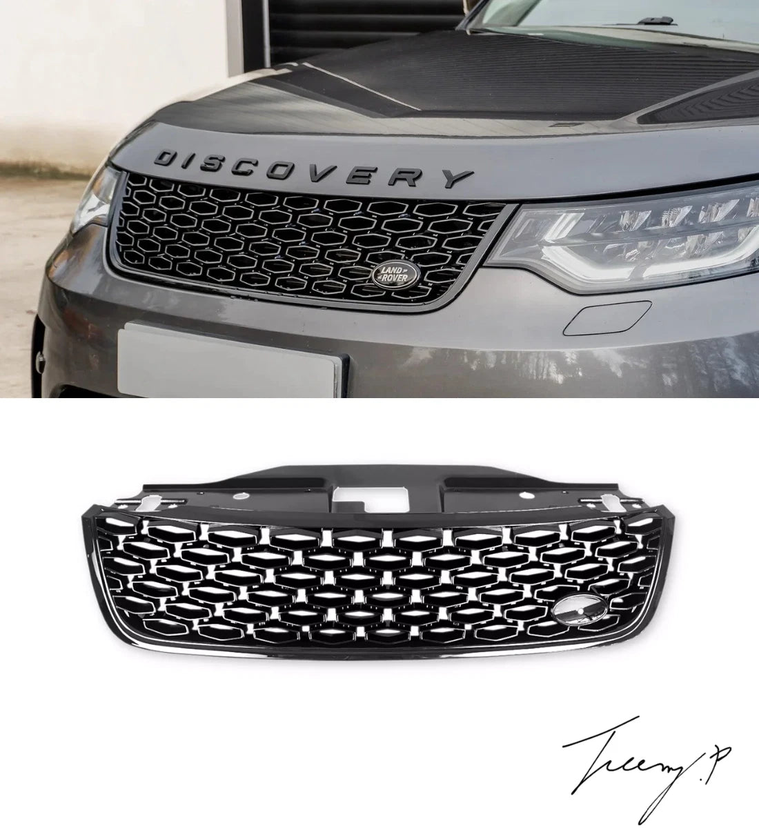 Land Rover Discovery 5 L462 (2017-2020) Front Grille Dynamic Style Gloss Black