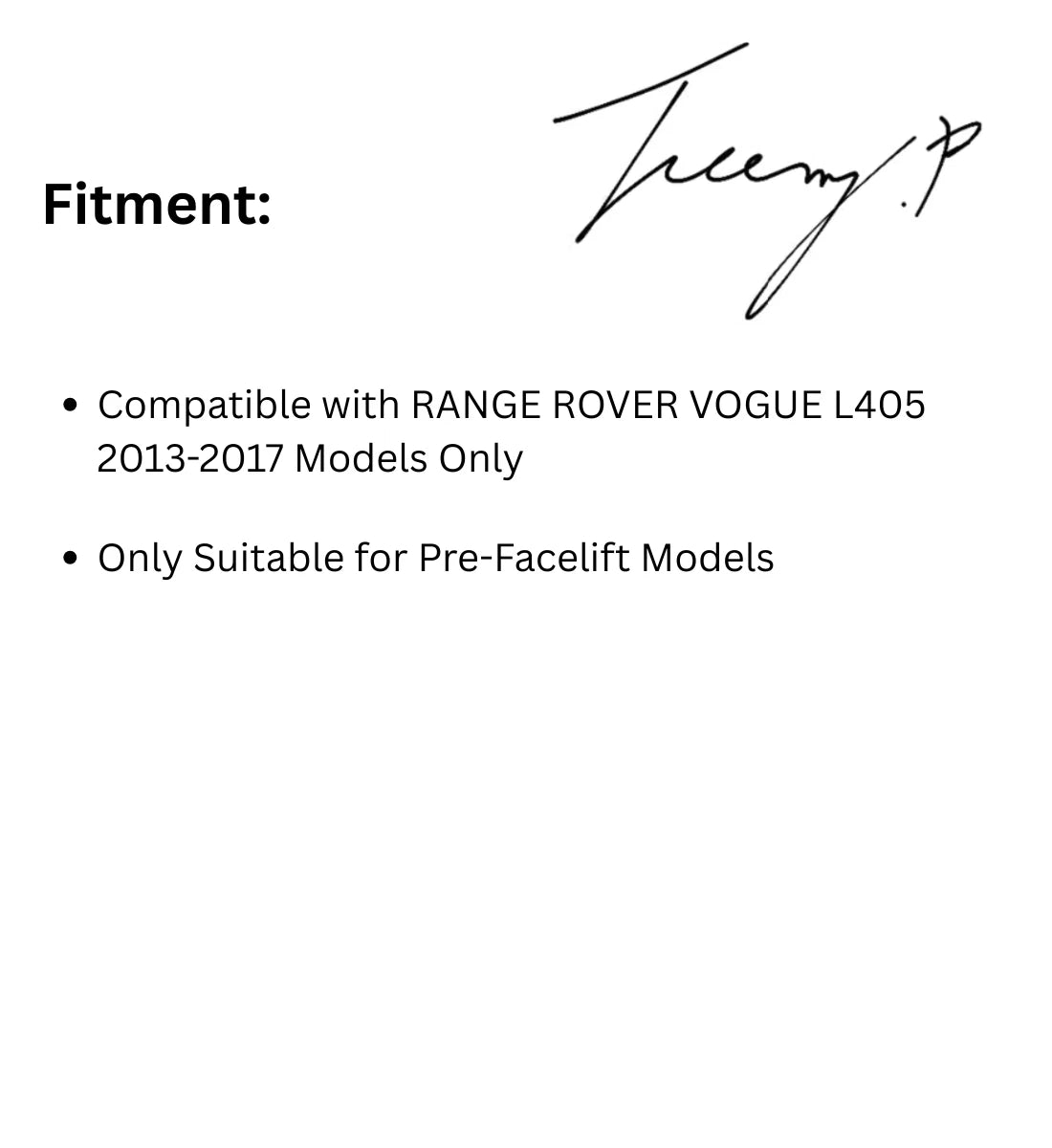 Range Rover Vogue L405 2013-2017 Front Grille 2018 Look Gloss Black and Silver