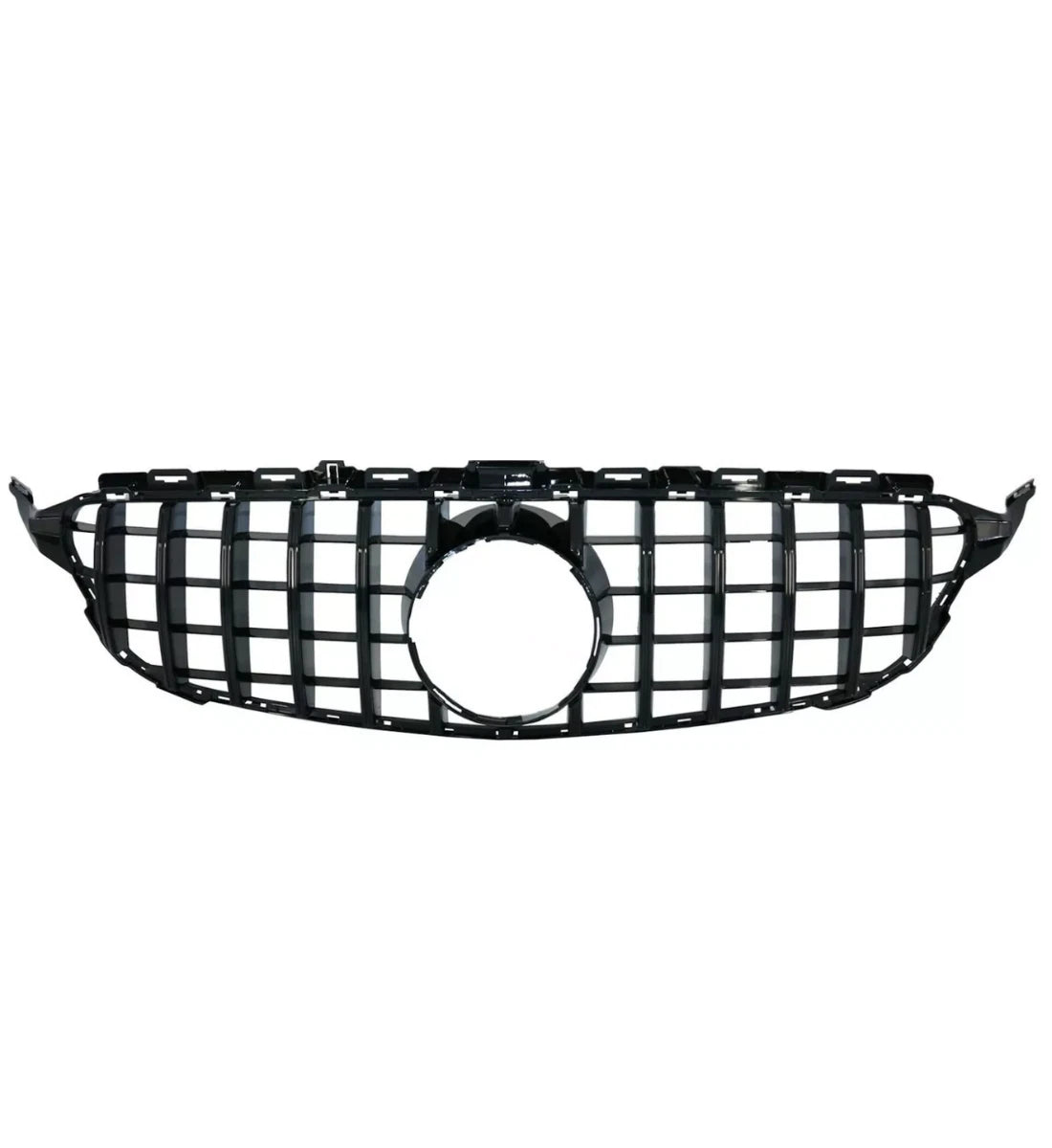 Mercedes C Class W205 C205 2015–2021 AMG GT Style Front Grille Gloss Black OEM