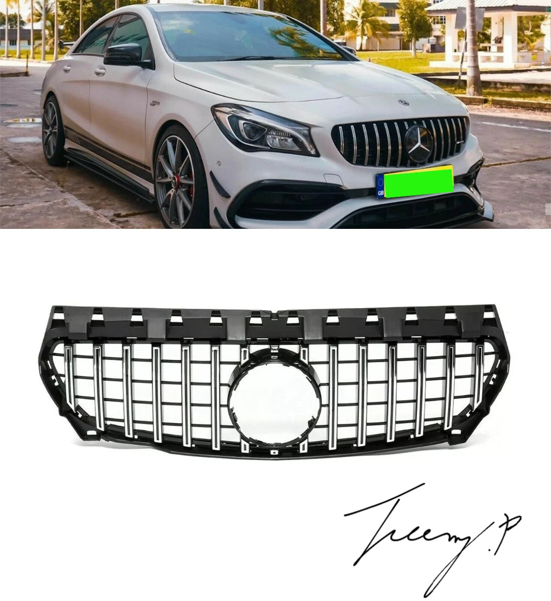 Panamericana GT Style Front Grille for Mercedes CLA C117 W117 X117 AMG 2013-2018