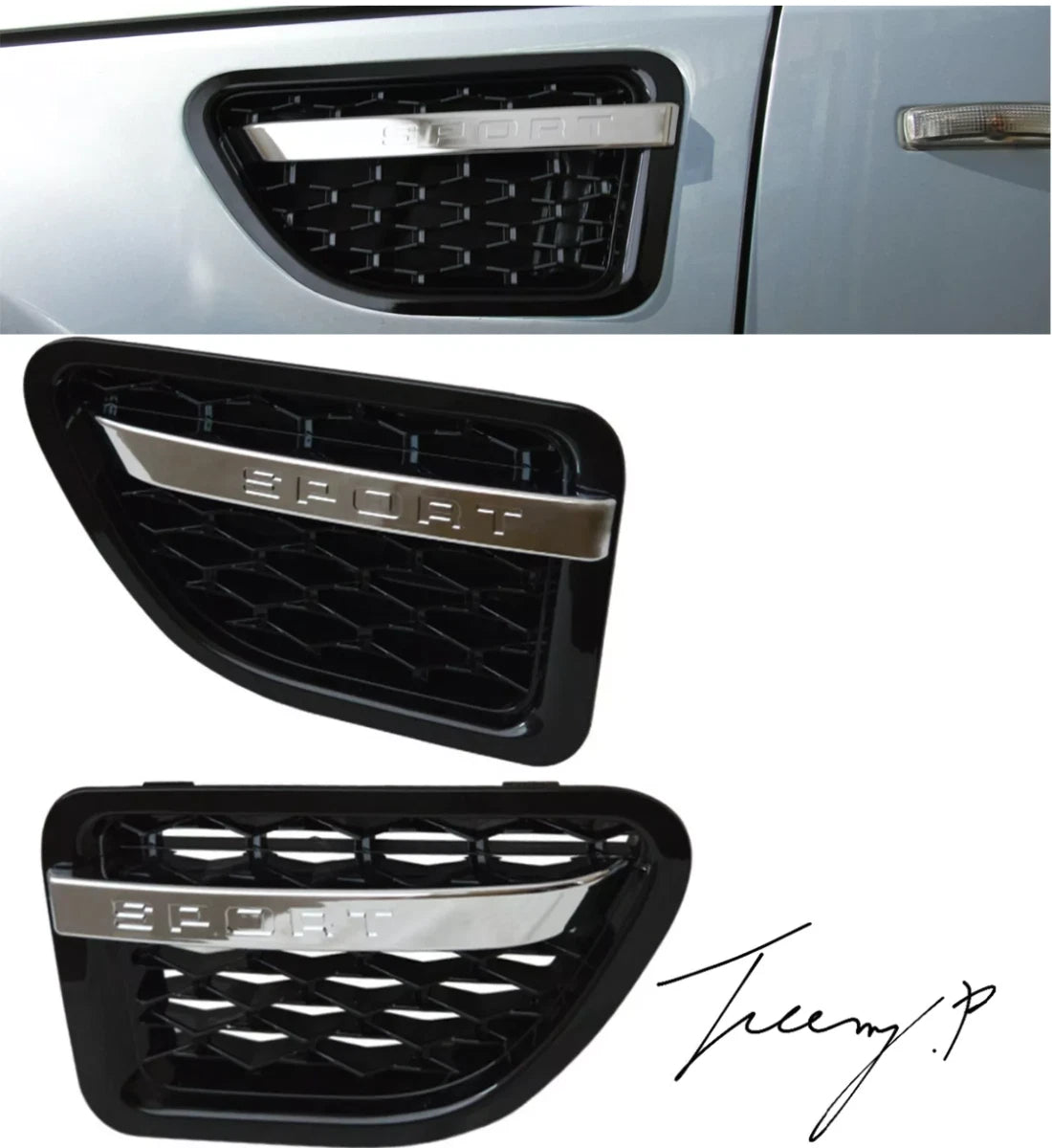 Autobiography Gloss Chrome Style Side Vents for Range Rover Sport 2005-2009