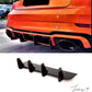 Gloss Black Rear Blade Style Diffuser for Audi RS3 8V Saloon 2017-2020