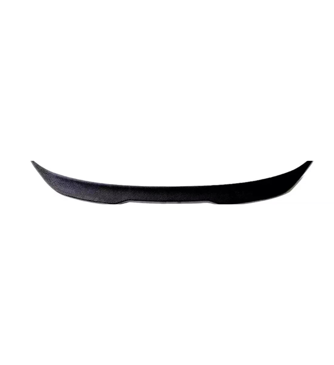 Carbon fiber look CS style rear boot spoiler lip wing installed on a 2016-2023 BMW 5 Series G30 or M5 F90