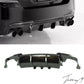 Carbon-look quad-exit rear diffuser installed on a 2010-2017 BMW 5 Series / M5 (F10 / F11) M Sport