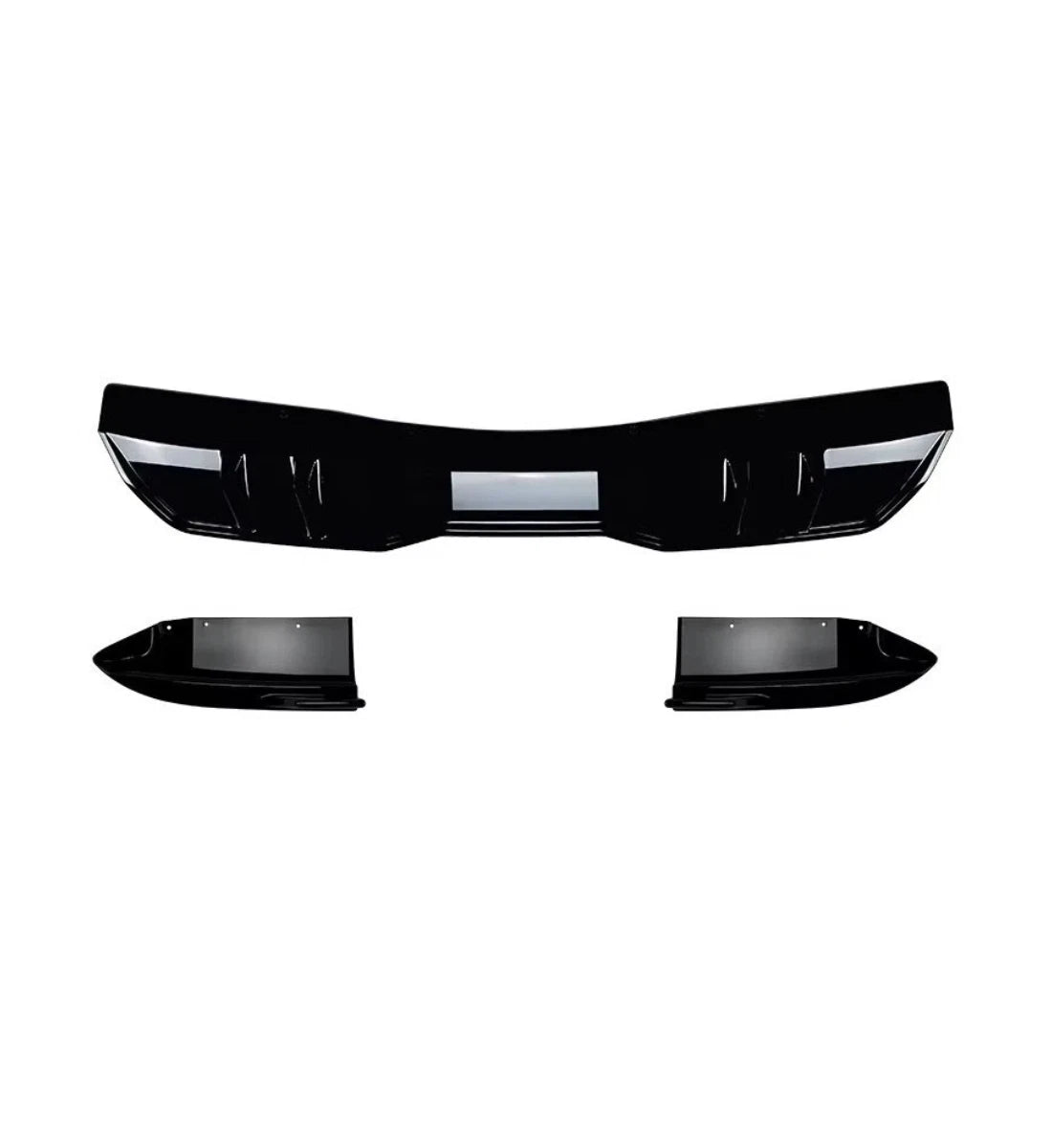 Gloss black rear diffuser lip valance installed on a 2018-2022 BMW X5 Pre-LCI (G05) M Sport