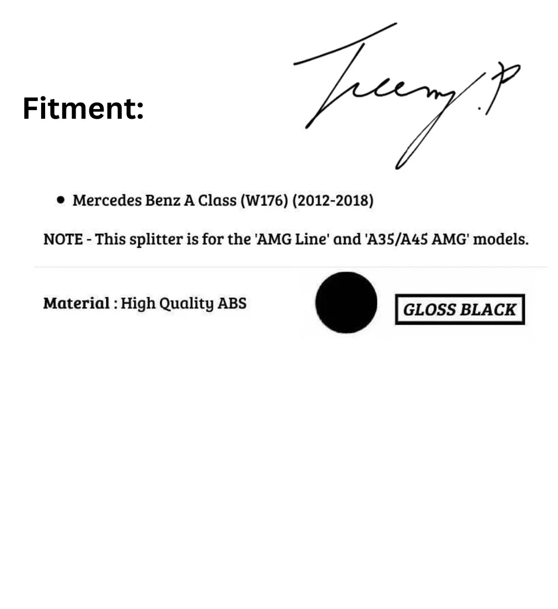 Mercedes A Class A35 A45 AMG Line W176 (2012–2018) 