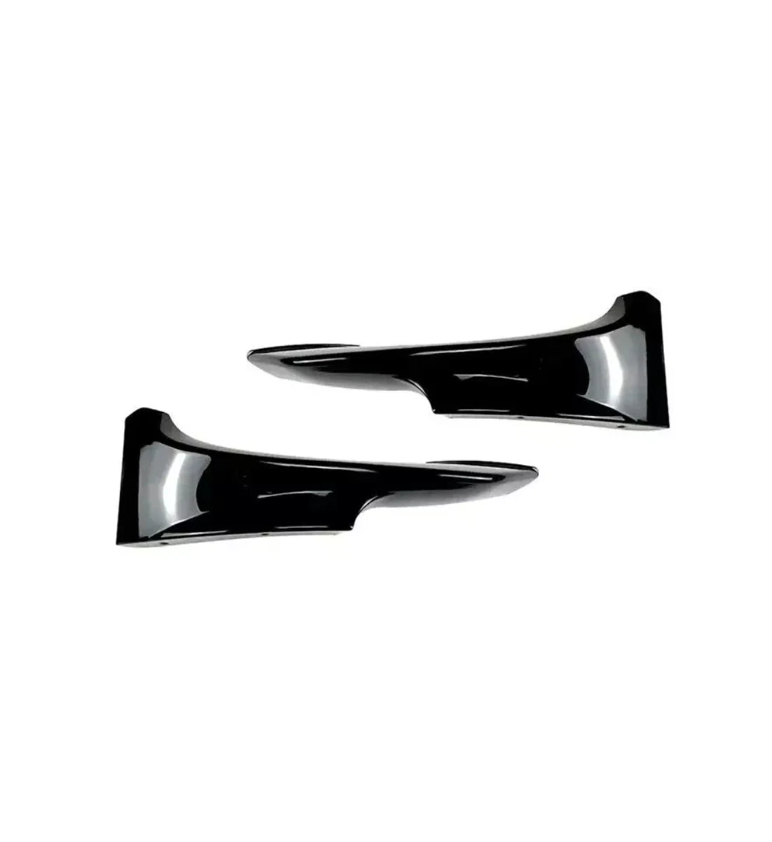 BMW 3 SERIES E92 2006 - 2012 GLOSS BLACK FRONT CORNER SPLITTERS M TECH LOOKS
