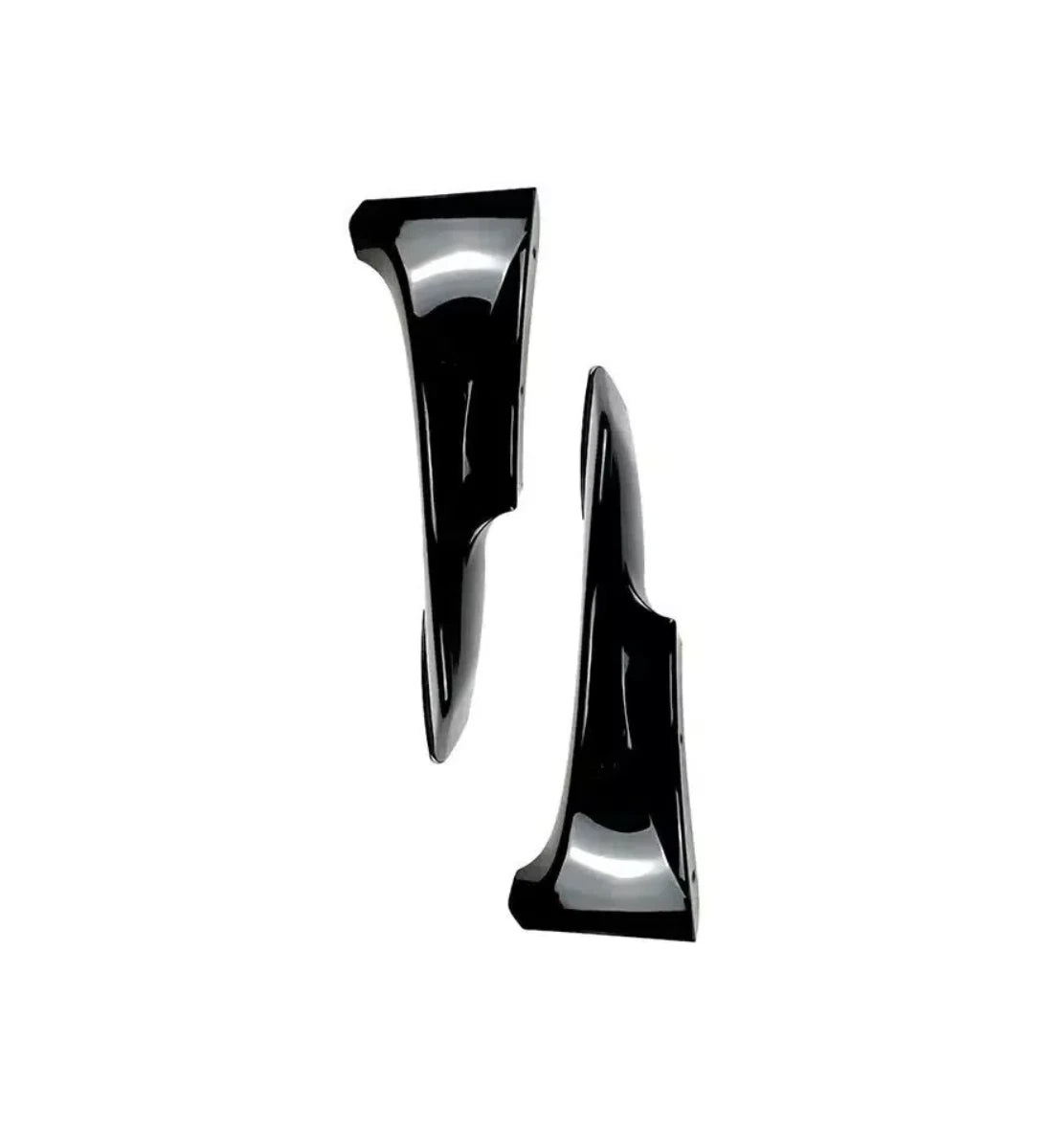 BMW 3 SERIES E92 2006 - 2012 GLOSS BLACK FRONT CORNER SPLITTERS M TECH LOOKS