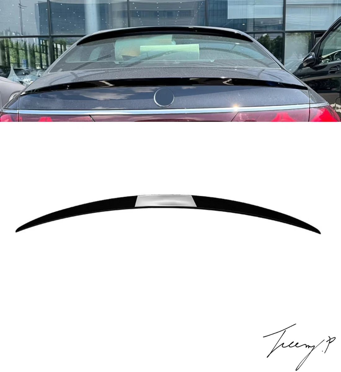 MERCEDES BENZ E CLASS W214 2024+ AMG STYLE GLOSS BLACK REAR SPOILER BODYKIT