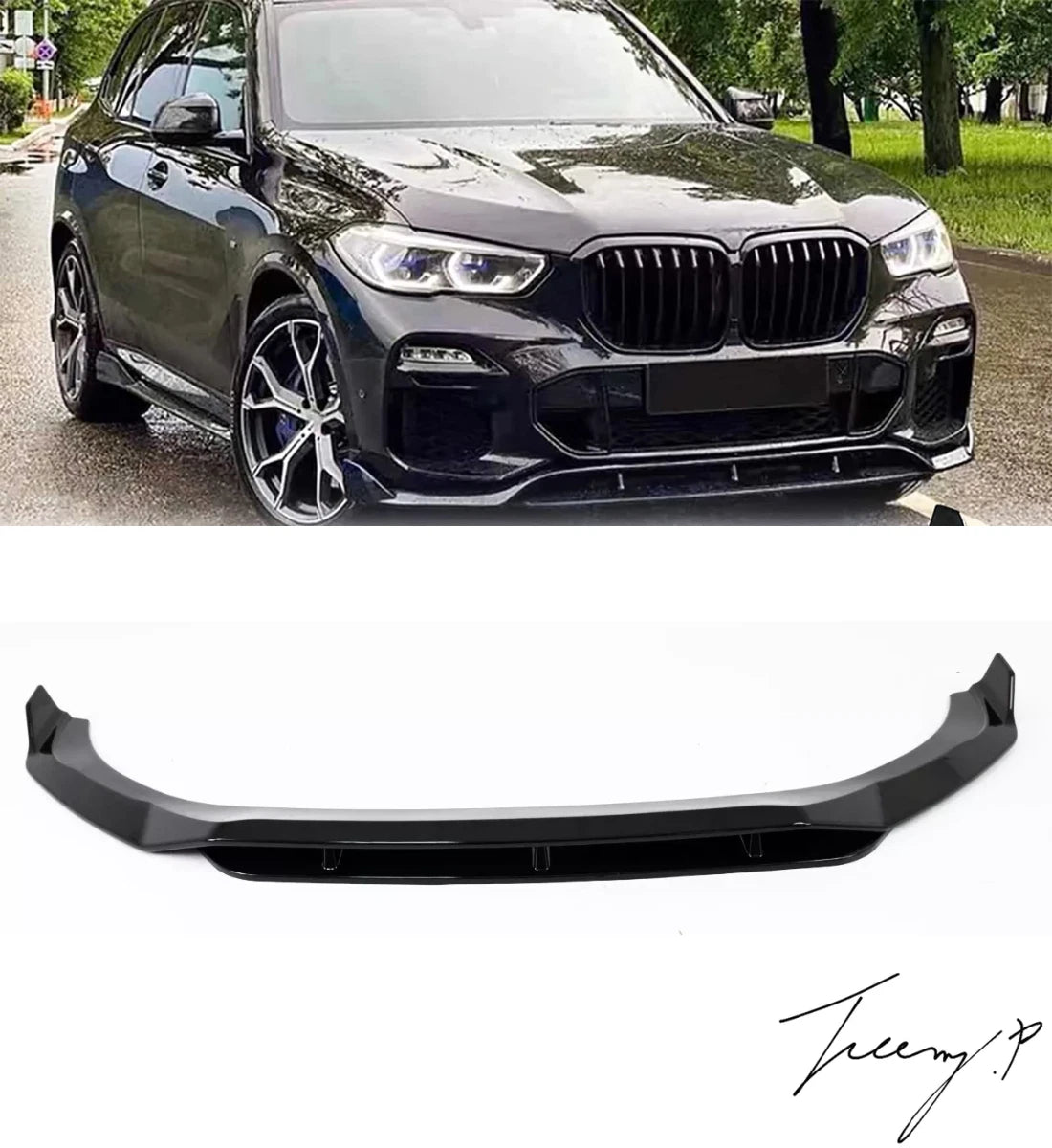 BMW X5 G05 2019-2023 4 Piece Gloss Black Front Splitter Kit Spoiler Lip Body Kit