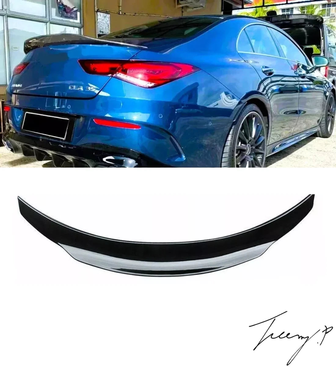 Mercedes CLA W118 (2020) Gloss Black Rear Ducktail PSM Boot Spoiler Wing