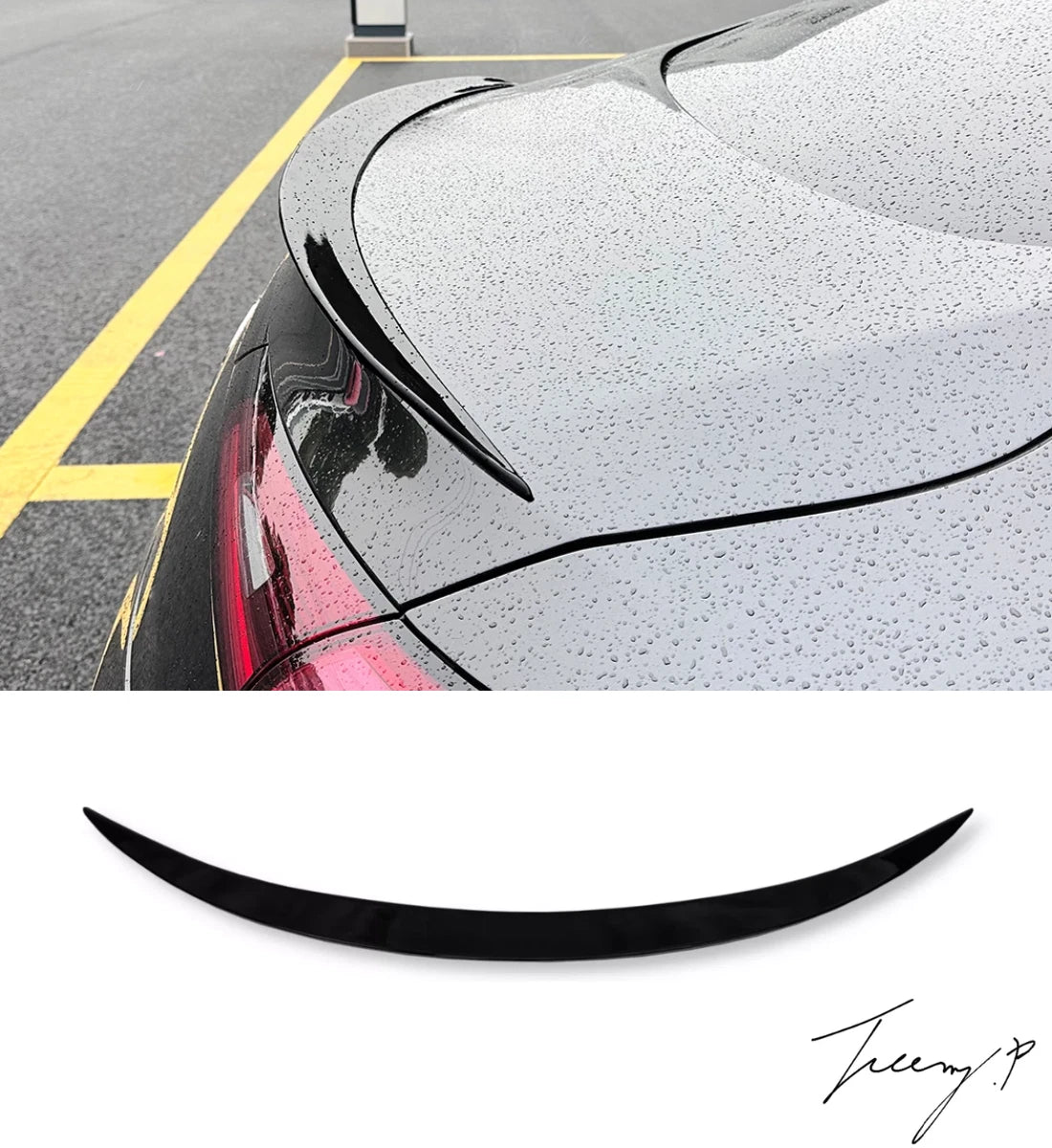 MERCEDES BENZ CLE COUPE CLE260 CLE300 CLE53 2024+ AMG STYLE GLOSS BLACK REAR SPOILER BODYKIT