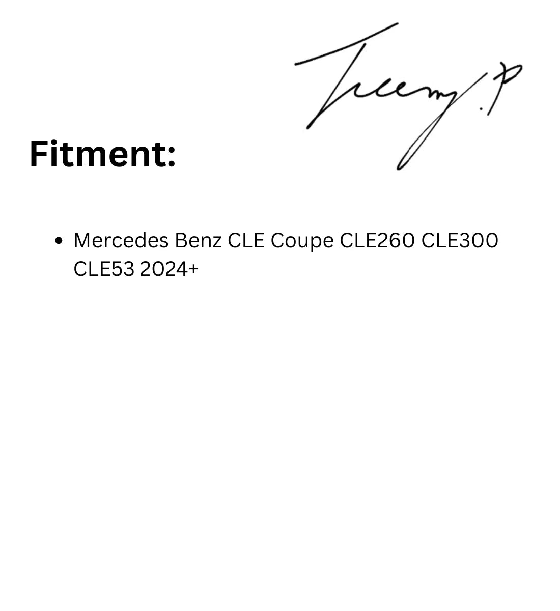 MERCEDES BENZ CLE COUPE CLE260 CLE300 CLE53 2024+ AMG STYLE GLOSS BLACK REAR SPOILER BODYKIT