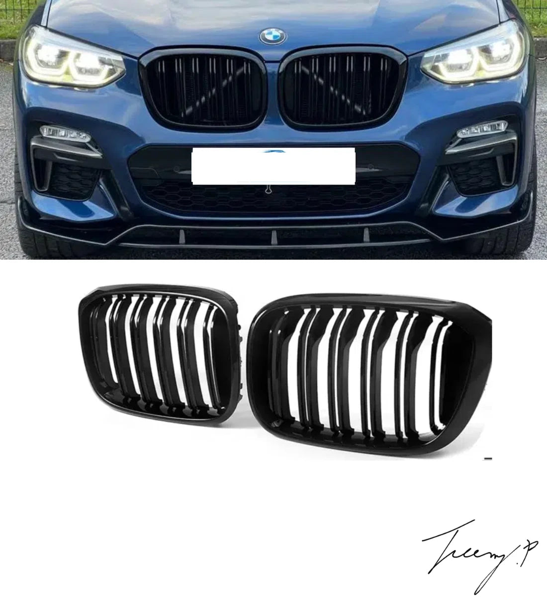 BMW X3 G01 2018 - 2021 FRONT GRILLE GLOSS BLACK