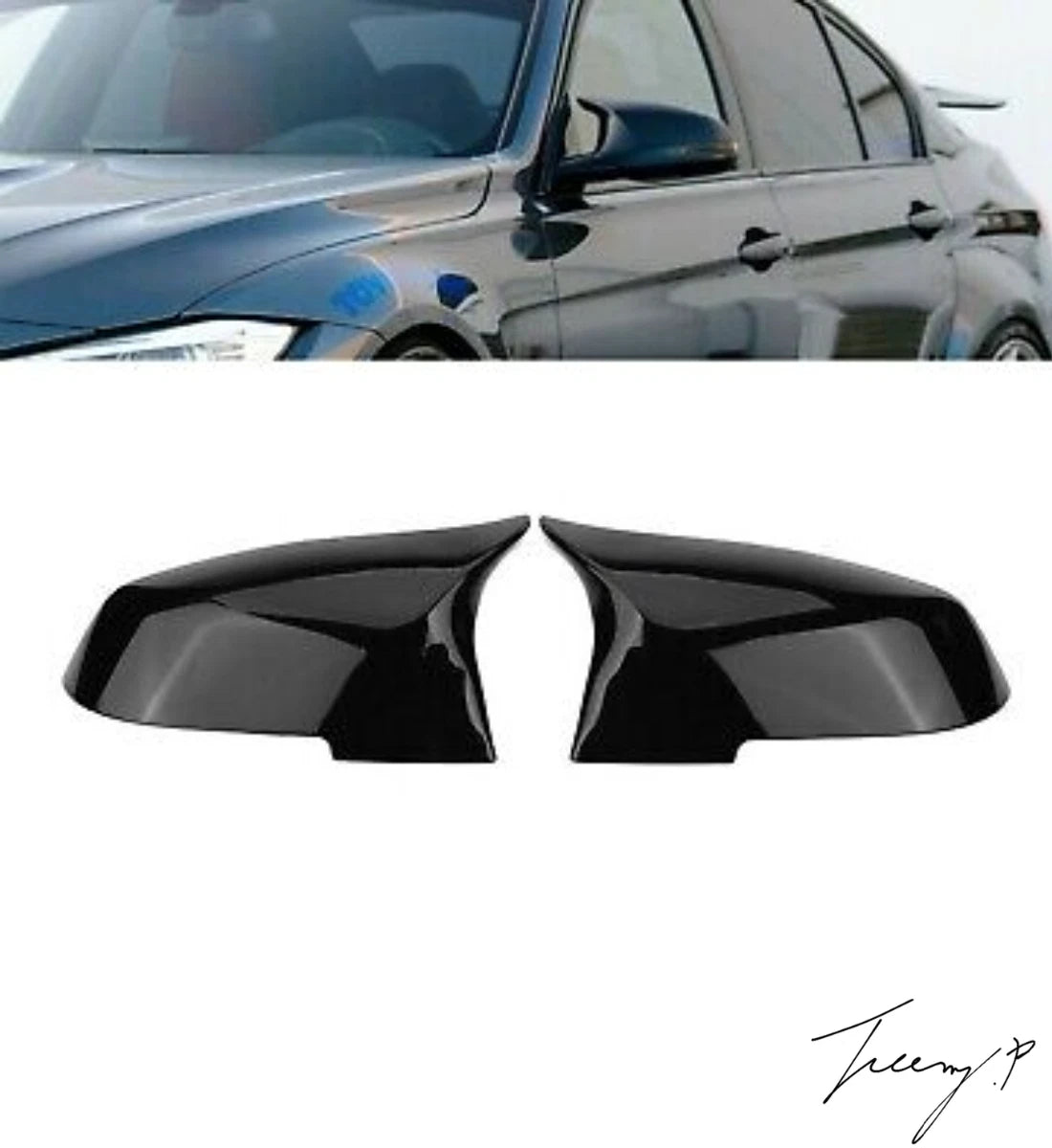 BMW F20 F22 F23 F30 F31 F34 F32 F36 E84 F87 SIDE MIRROR CAPS COVER GLOSS BLACK