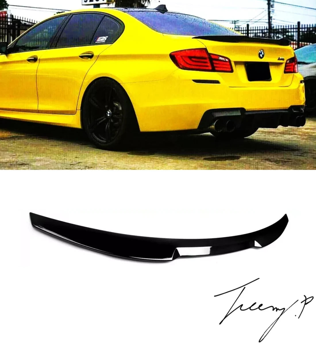 BMW 5 Series F10 (2010-2017) Gloss Black M4 Style Rear Boot Spoiler