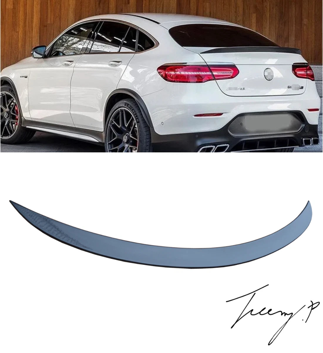 MERCEDES GLC W253 COUPE (2016-2018) GLOSS BLACK REAR BOOT SPOILER