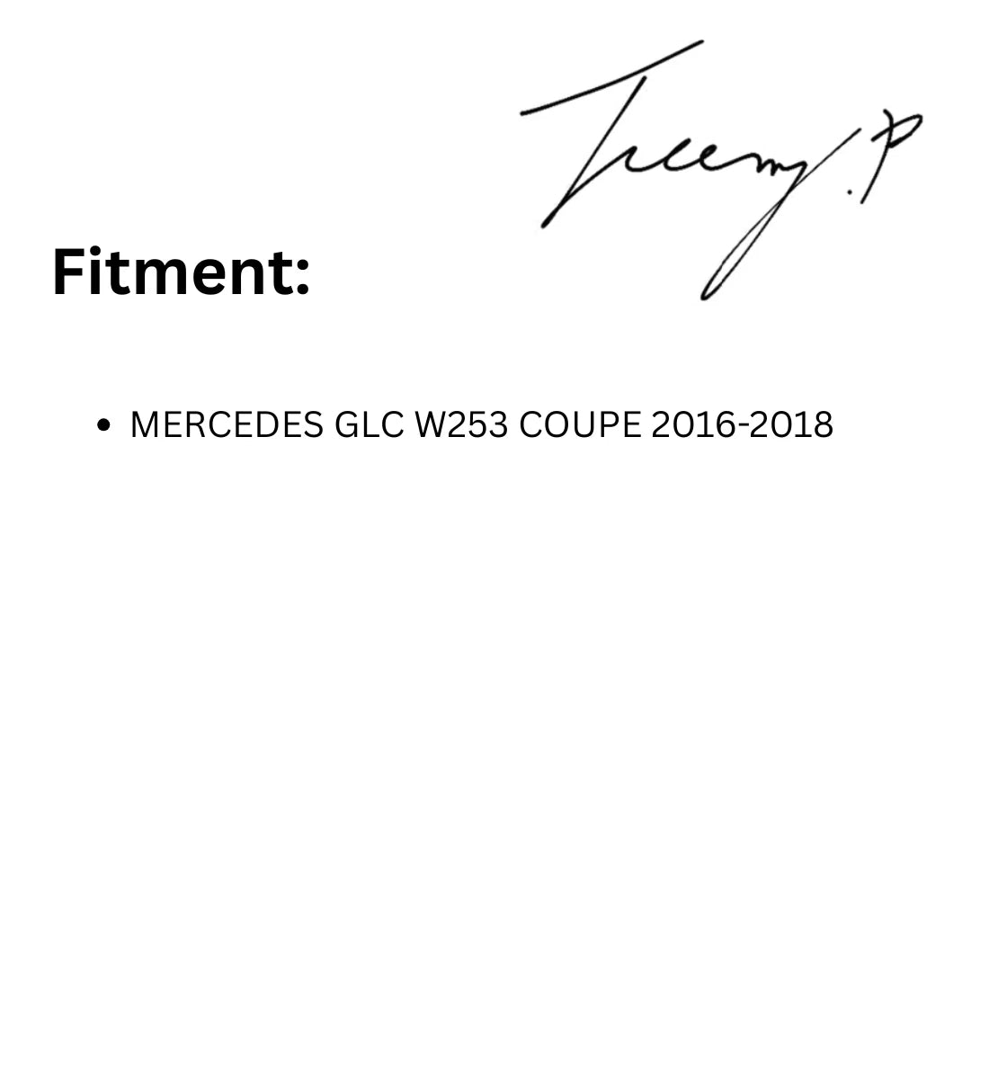 MERCEDES GLC W253 COUPE (2016-2018) GLOSS BLACK REAR BOOT SPOILER