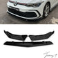 VW GOLF MK8 R-LINE (2020+) FRONT LIP SPLITTER SPOILER GLOSS BLACK