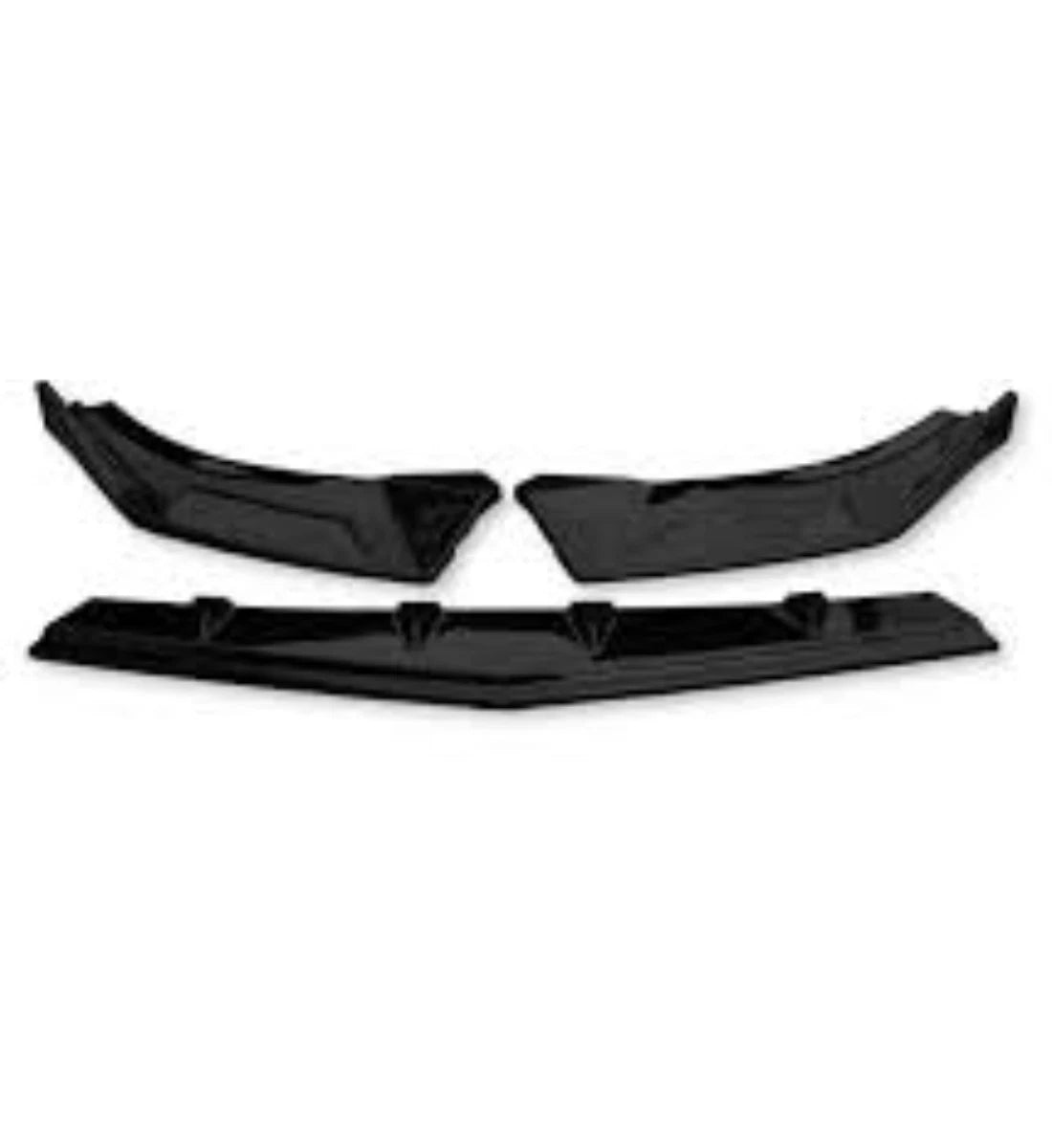 VW GOLF MK8 R-LINE (2020+) FRONT LIP SPLITTER SPOILER GLOSS BLACK